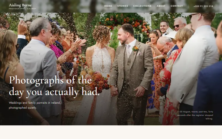 Website design for a photographer